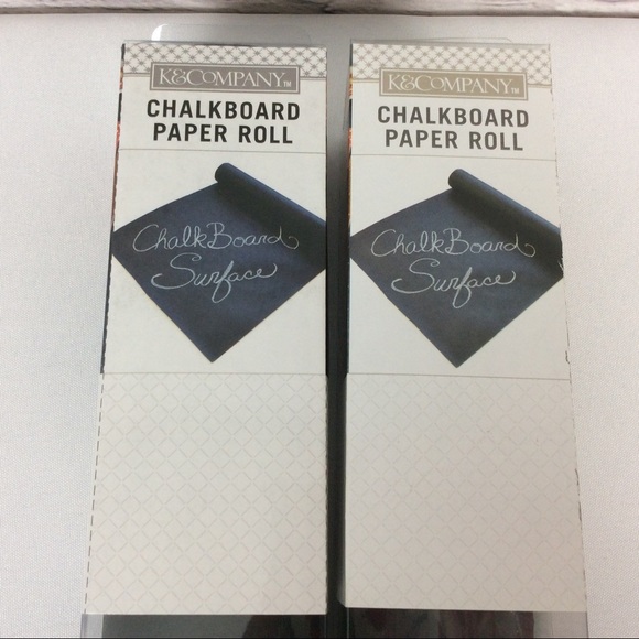 K & Company Other - K &Company 4 Chalkboard Paper Rolls Black 15”x10’